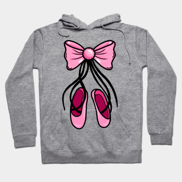 Pink Ballet Shoes Hoodie by ROLLIE MC SCROLLIE